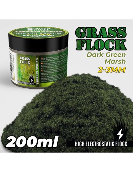 Herbe Statique 2-3mm- DARK GREEN MARSH - 200ml