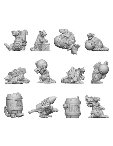 Set en résine RATS BOMBE