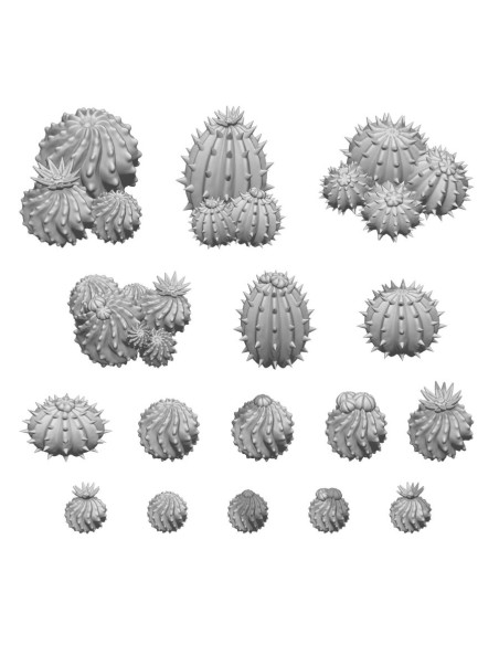 SET IMPRIME EN 3D - BARREL CACTUS