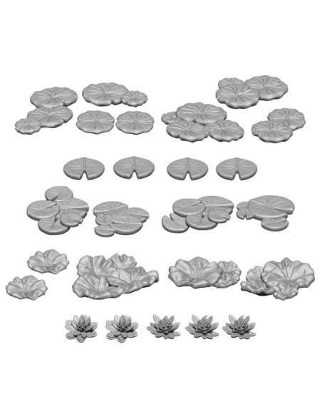 SET IMPRIME EN 3D - PLANTES LILY PADS
