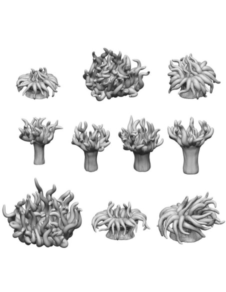 SET IMPRIME EN 3D - ANEMONES DE MER