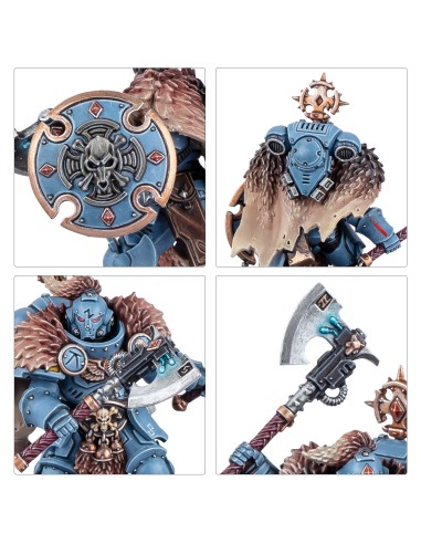 Preneurs de Têtes Gardes Loups Space Wolves — détails du bouclier, de la hache et de l’armure
