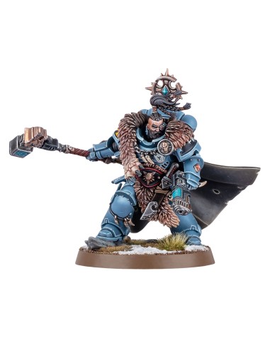 Chef de Bataille Garde Loup Space Wolves — variante avec marteau Thunder et pistolet à plasma