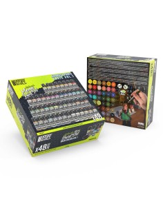 Green Stuff World Mega Set Peintures Aérographe - Couleurs de Base Vol. 1.0