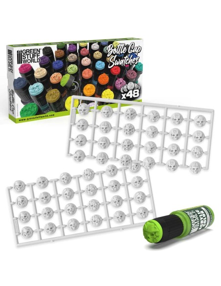 Green Stuff World Bouchons Nuancier pour Peintures - Blanc
