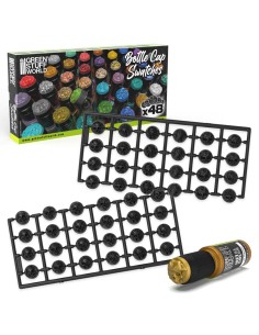 Green Stuff World Bouchons Nuancier pour Peintures - Noir