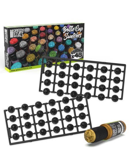 Green Stuff World Bouchons Nuancier pour Peintures - Noir