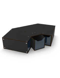 Green Stuff World Module d’angle de rangement empilable avec 3 tiroirs - Noir