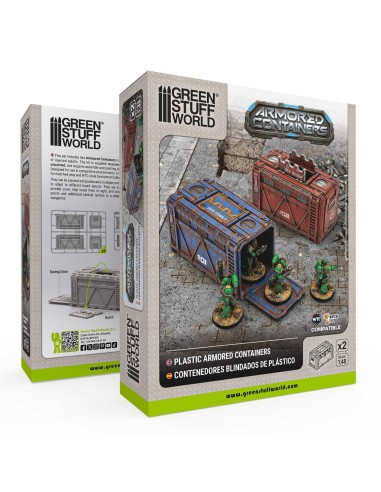 Green Stuff World Conteneurs Blindés sci-fi en plastique (Pack x2)