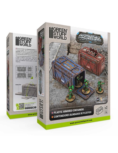 Green Stuff World Conteneurs Blindés sci-fi en plastique (Pack x2)