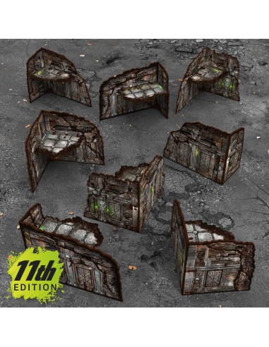 Green Stuff World Bâtiments pliables prépeints 11e édition (lot de 8)