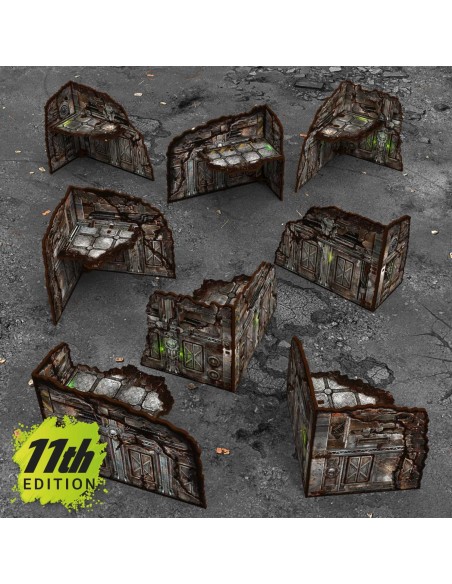 Green Stuff World Bâtiments pliables prépeints 11e édition (lot de 8)