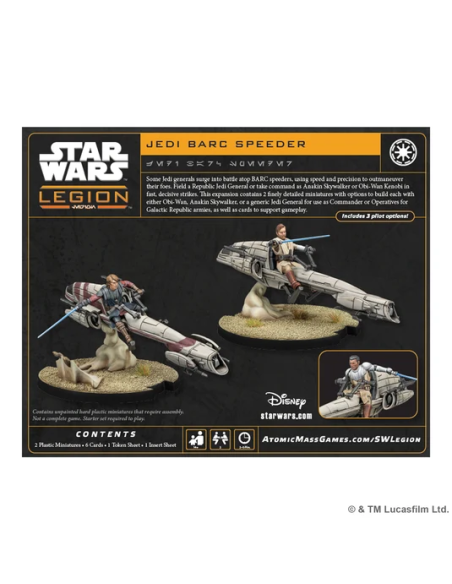 Star Wars Legion : Général Jedi sur BARC Speeder (SWQ141)