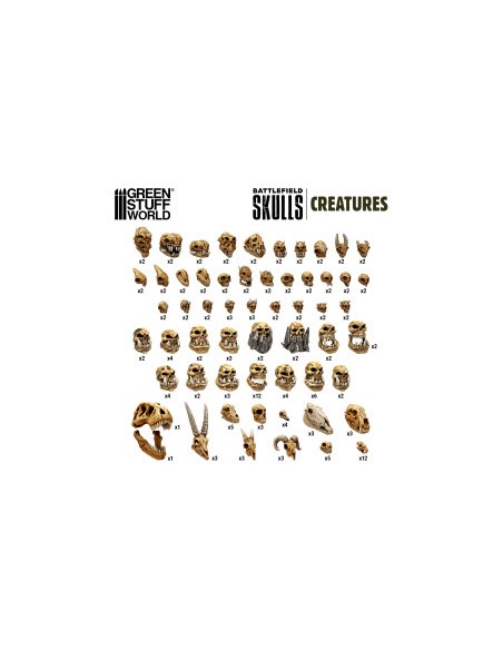 300x Crânes de Créatures 1:48-1:35