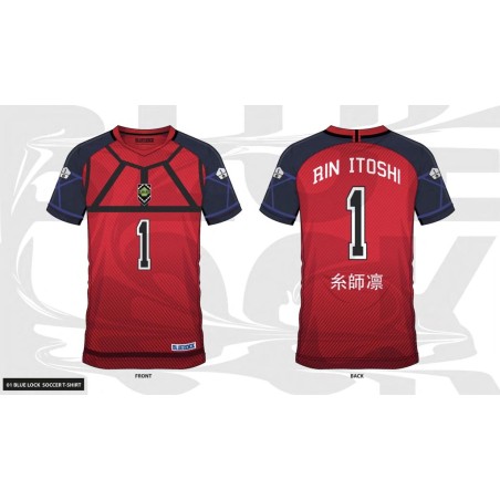 BLUE LOCK - Rin Itoshi 1 - Maillot de Foot Homme (XXL)