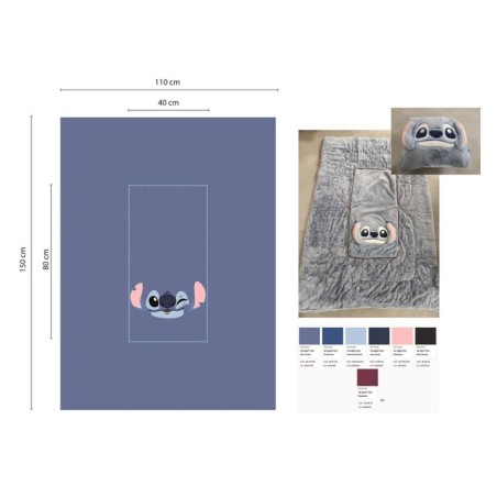 LILO & STITCH - Stitch - Couverture Coussin