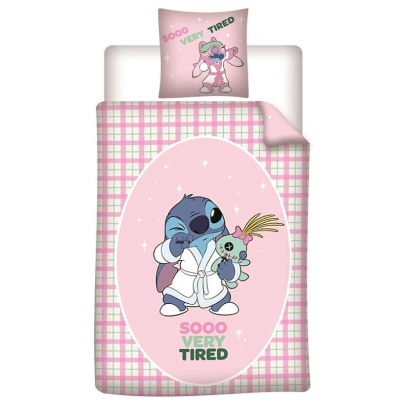 LILO & STITCH - Sooo Very Tired - Parure de lit 140x200cm + 65x65cm
