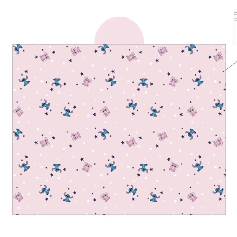 DISNEY - Stitch & Angel "Rose" - Couverture à capuche 120x150cm