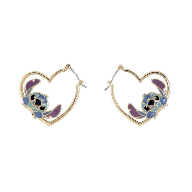 STITCH - 1 Paire d'Anneaux d'Oreilles en forme de Coeur