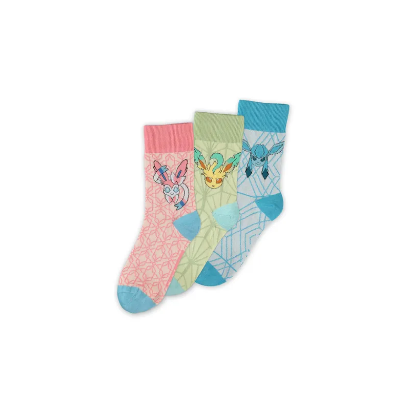POKEMON - Evoli Evolution II -Pack de 3 paires de chaussettes (T43-46)