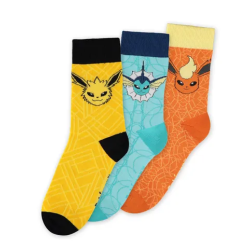 POKEMON - Evoli Evolution - Pack de 3 paires de chaussettes (T43-46)