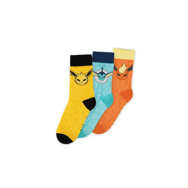POKEMON - Evoli Evolution - Pack de 3 paires de chaussettes (T43-46)