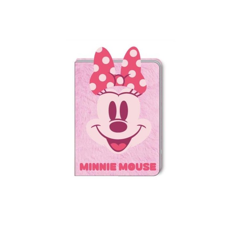 MINNIE - Smiley - Notebook Premium Fourrure - Format A5