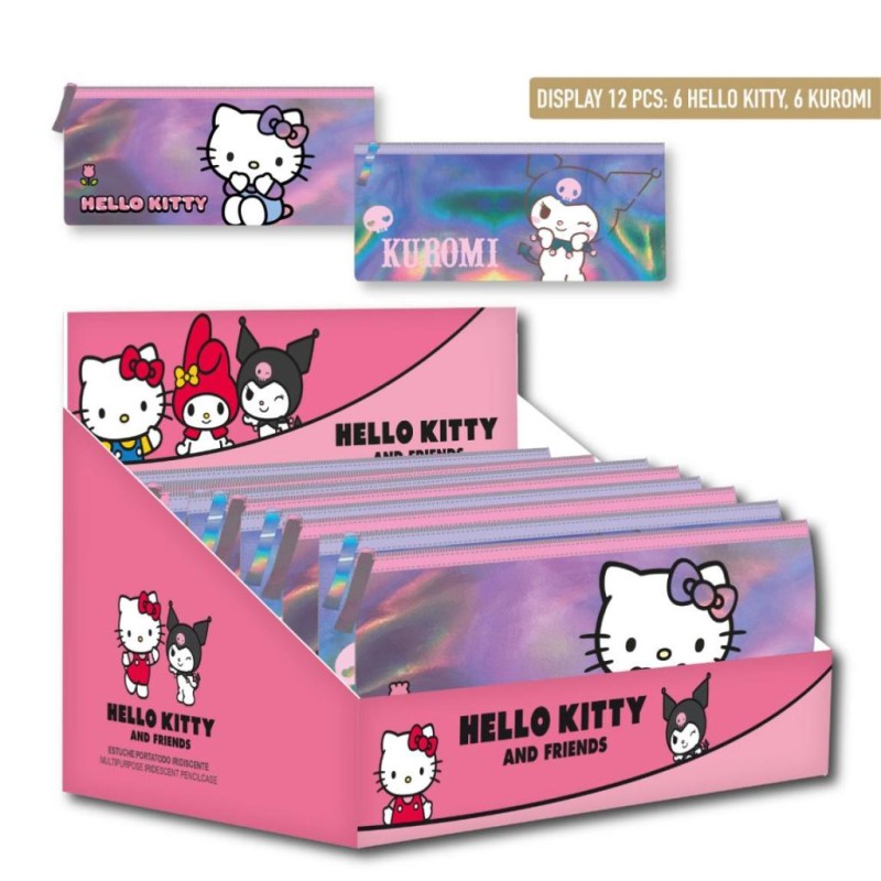 HELLO KITTY & KUROMI - Display de 12 Trousses Nacrées