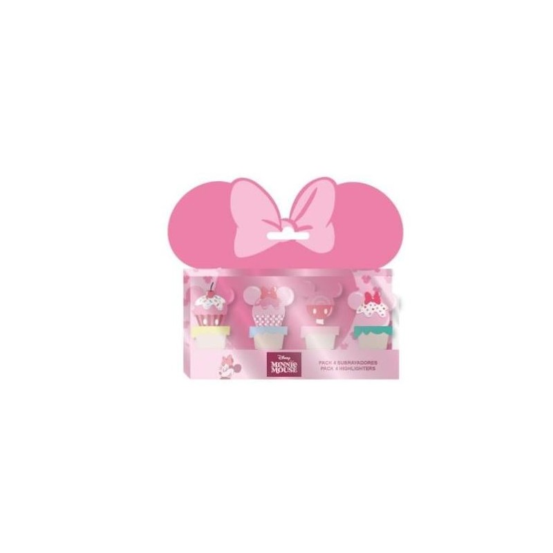 MINNIE - Pack de 4 mini Surligneurs "food"