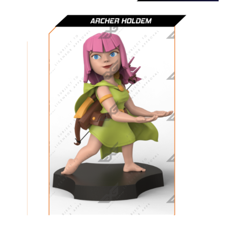 CLASH OF CLANS - Archer - Support Manette & Portable 'Holdem' - 11cm