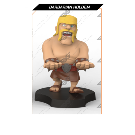 CLASH OF CLANS - Barbarian - Support Manette & Portable 'Holdem' -11cm