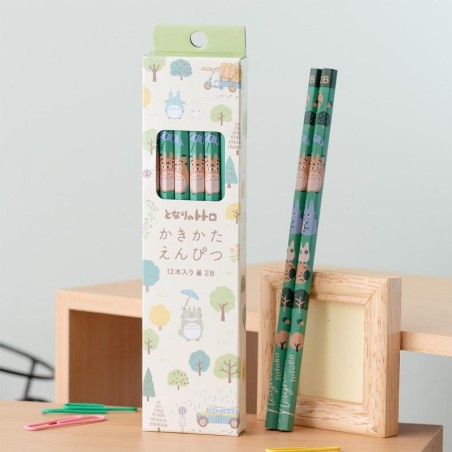 MON VOISIN TOTORO - Totoro Forêt - Set de 12 crayons 2B
