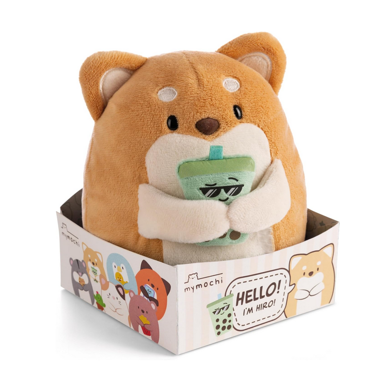 SUPER MOCHIE - Chien Hiro avec bubble tea - Peluche 16cm