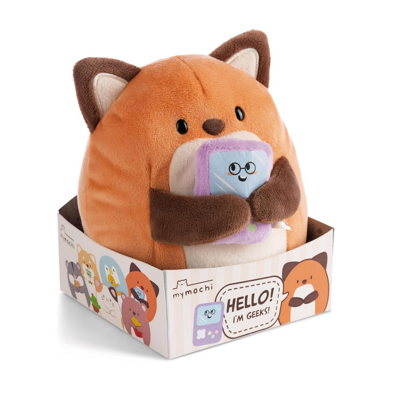 SUPER MOCHIE - Renard Geeks avec jeux video - Peluche 16cm