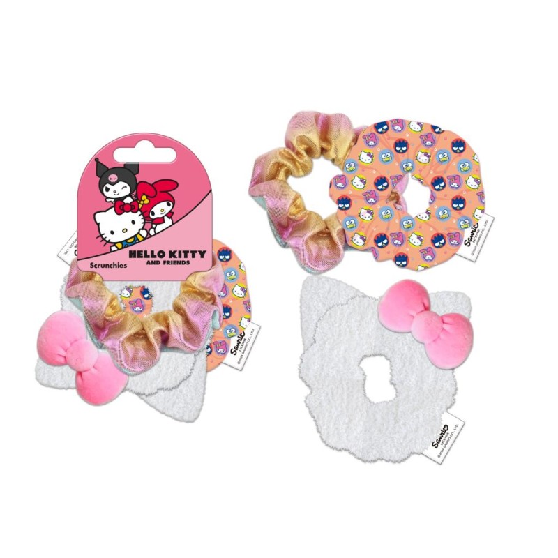 HELLO KITTY - Accessoires Cheveux "Chouchou" - 3 Pc