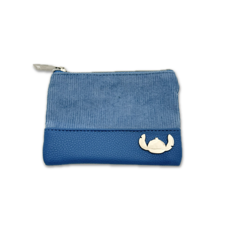 STITCH & ANGEL - Bleu Corduroy Fashion Duo - Porte-monnaie '14x10x1cm'