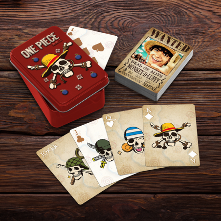 ONE PIECE NETFLIX - Cartes à Jouer dans une Boite en Métal