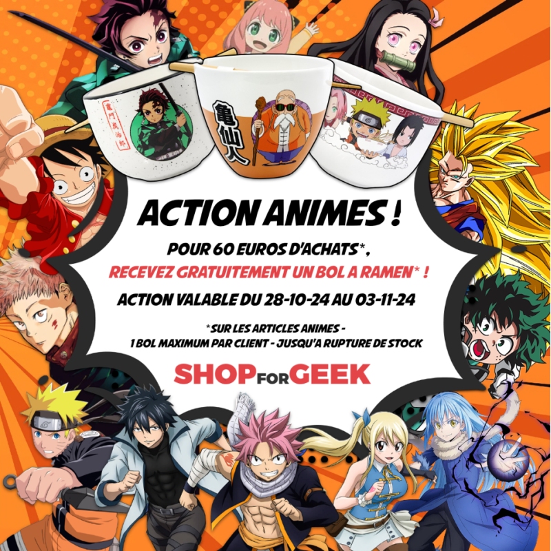 ACTION ANIME - Bol à Ramen avec baguette