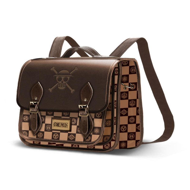 ONE PIECE - Damier - Sac à Dos Cartable Convertible '27x20x11cm'