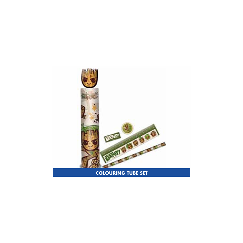 MARVEL - Groot - Stationery Colouring Tube Set