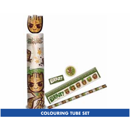 MARVEL - Groot - Stationery Colouring Tube Set