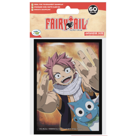 FAIRY TAIL - Natsu et Happy -Protège-cartes Taille Japonaise (62x89mm)