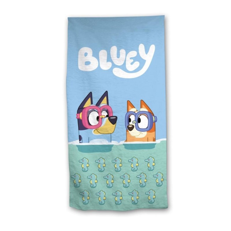BLUEY - Bluey et Bingo à la plage - Serviette de Plage 70x140cm