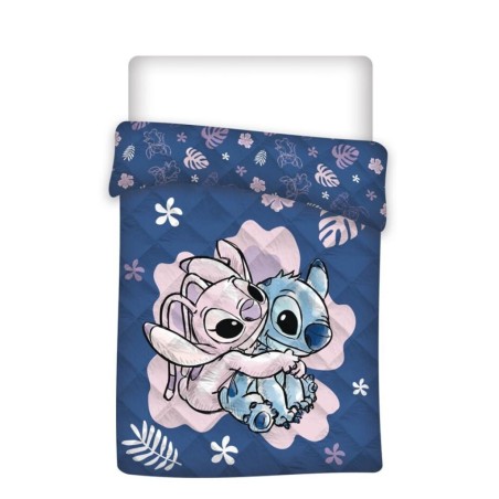 DISNEY - Angel & Stitch - Couverture en Quilt 140x200cm