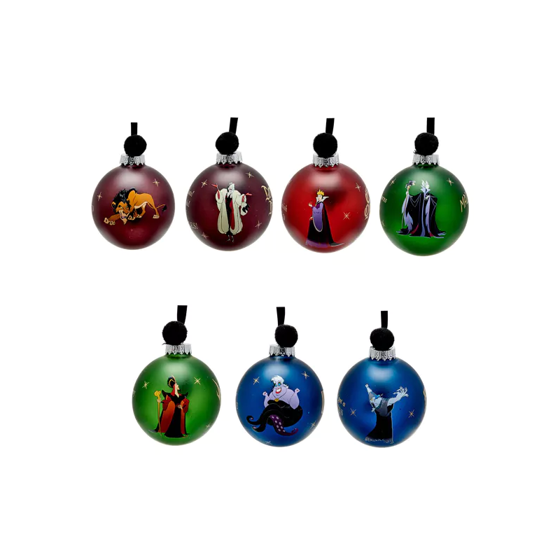 VILLAINS - Set de 7 Boules de Noël