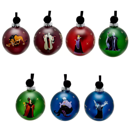 VILLAINS - Set de 7 Boules de Noël