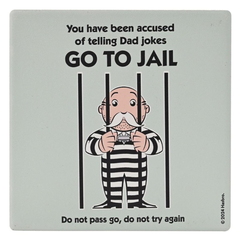 MONOPOLY - Go to Jail - Sous Verre Carré en Céramique