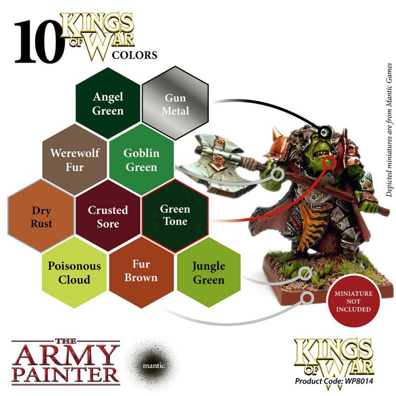 Warpaints Kings of War Greenskins paint set