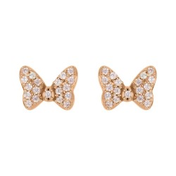 MINNIE - Noeud - 1 Paire de Clous d'Oreilles en Argent Sterling