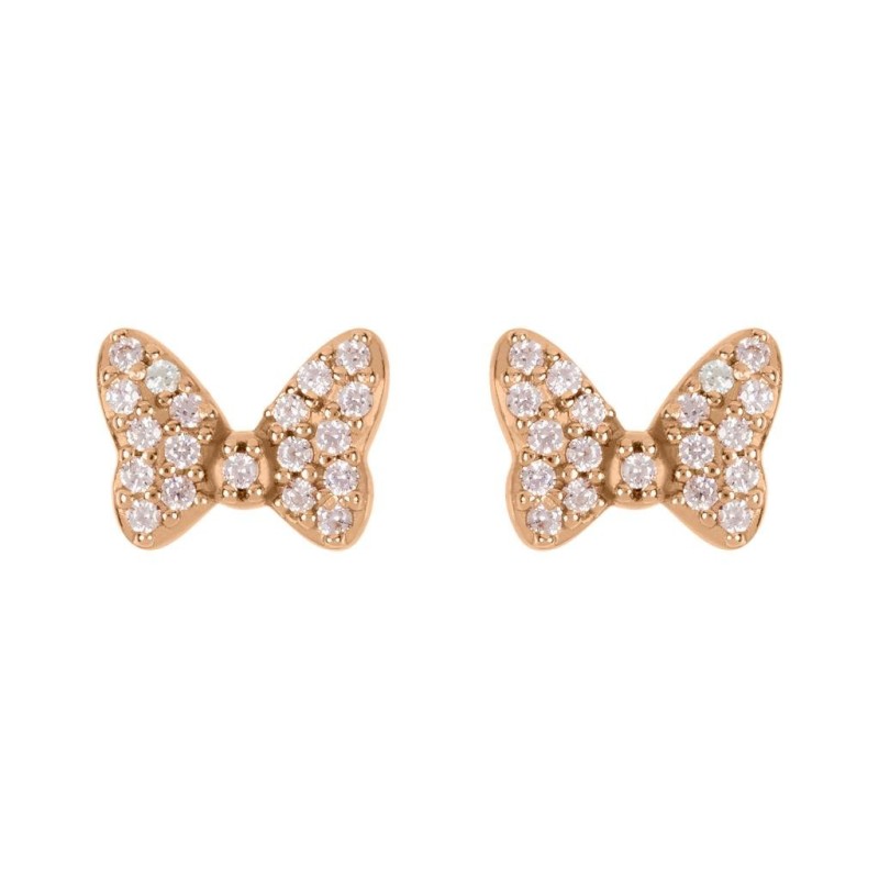 MINNIE - Noeud - 1 Paire de Clous d'Oreilles en Argent Sterling